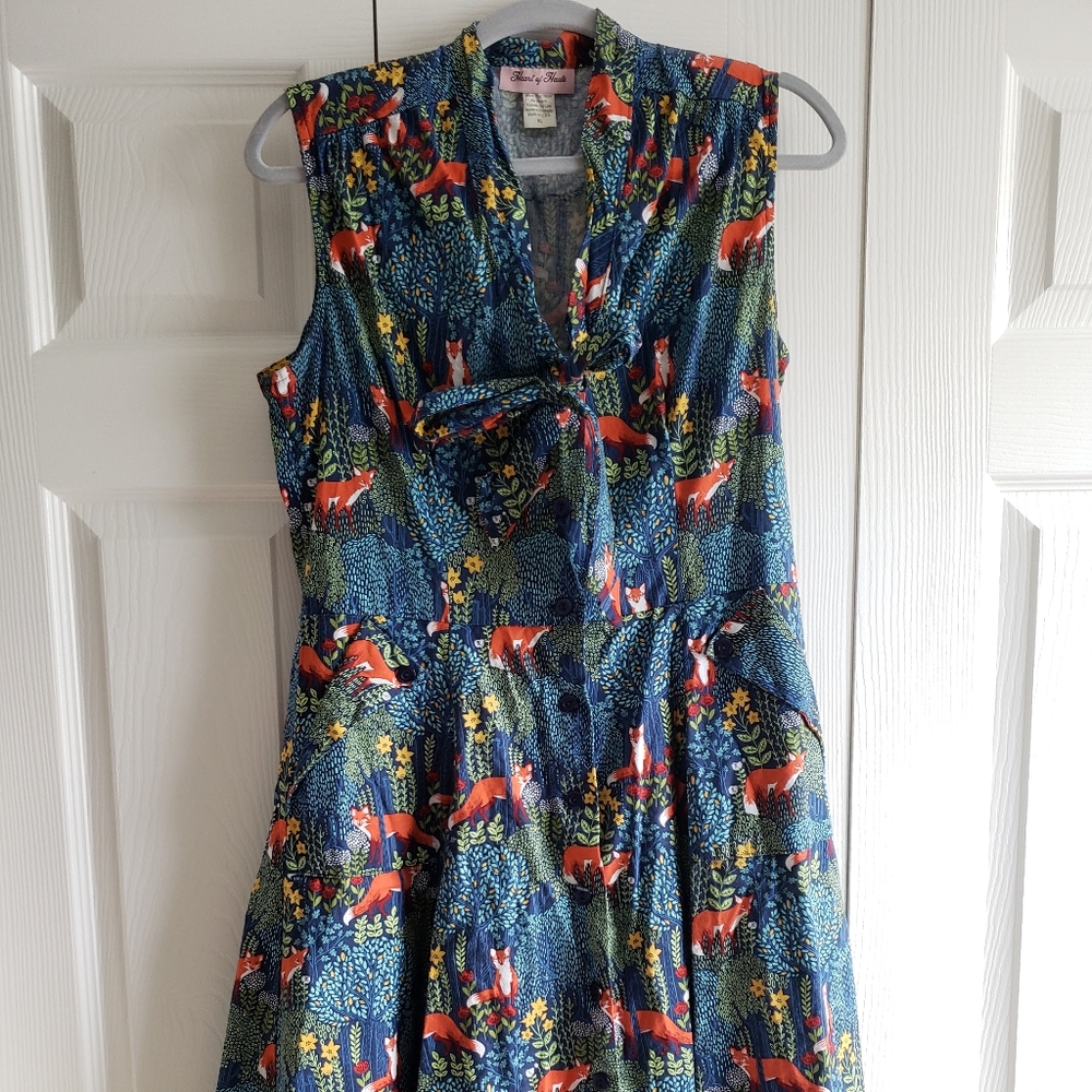 Heart of haute fox and forest dottie dress